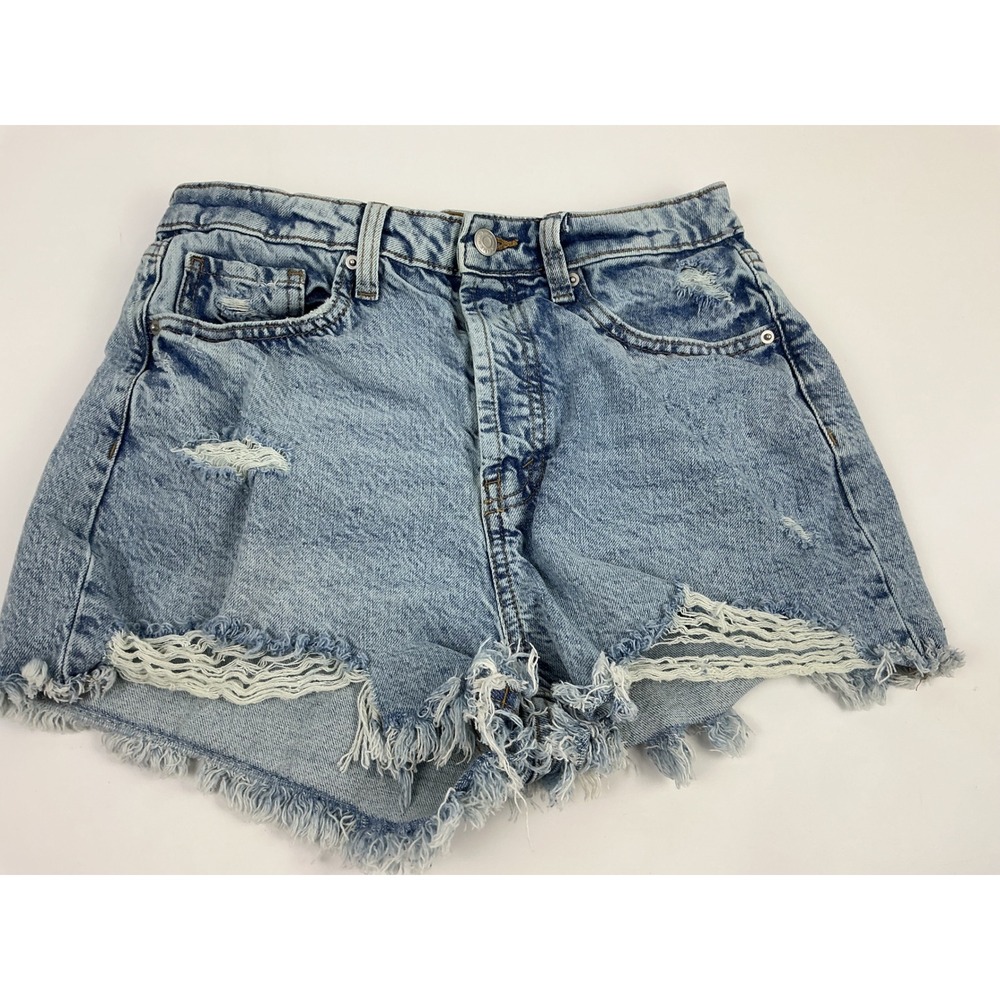 Wild Fable Women's‎ Denim Shorts Size 6 High Rise Distressed Frayed Hem